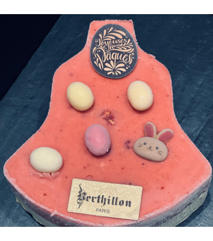 CLOCHE DE PÂQUES- FRAISE DES BOIS- PISTACHE